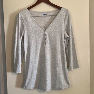 Size L Tall Slim Fot Henley Shirt from Old Navy